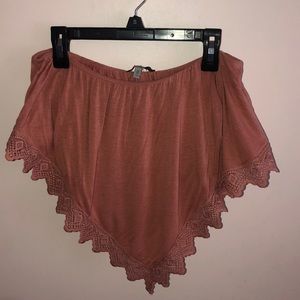 Strapless Cropped Shirt